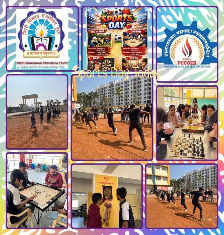 Conducted sports day at PCCOER college