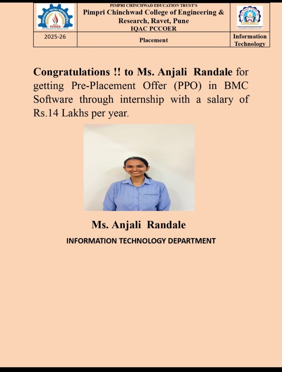 Student Achievement, PCCOER